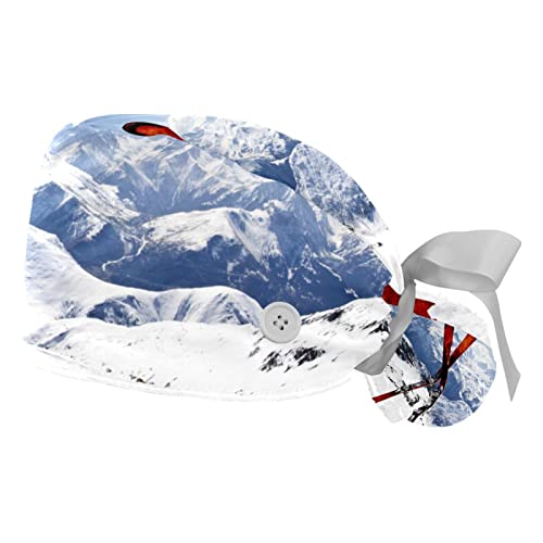 Chapeaux bouffants JDEZ ajustables lot de 2 casquettes de travail mixtes