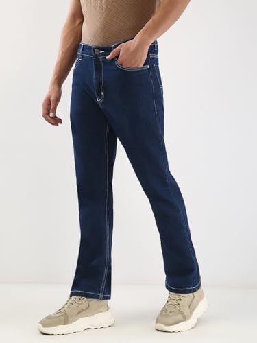 Image of Urbano Fashion Men's Straight Fit Washed Jeans Stretchable