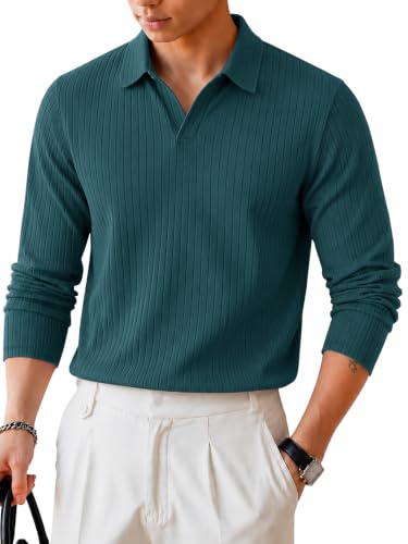 Image of Noble Monk Relax Fit |Textured| Lycra | Polo Neck T-Shirt