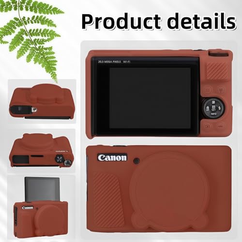 Funda para cámara Canon PowerShot SX740/SX730 silicona marrón miniatura 5