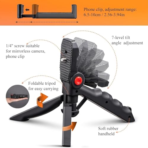 Image of 6 in 1 Mobile Video Recording Kit with Microphone & LED Light, Tripod Stand, Phone Holder & Bluetooth Remote, Professional Smartphone Vlogging Kit for Reels, Live Streaming, Content Creation