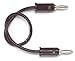 Pomona 1440-12-0 Banana Plug Patch Cord, Black, 12 in