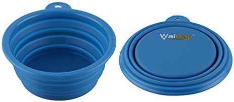 Walgap (Tm) Silicone Pop-up Travel Dog Bowl for Pet (Blue)