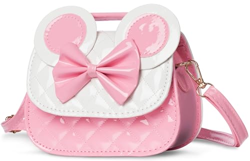 Kids Purse for Little Girl,Adjustable Crossbody Toddler Purses Mouse Ear Bow for Girls Age 3 4 5 6 7 8 9 Birthday Gift(Pink)