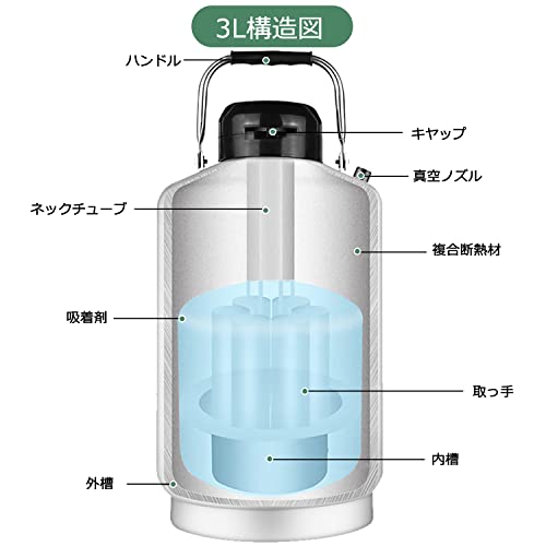 Récipient cryogénique LN2 à isolation renforcée pour azote liquide