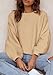 PRETTYGARDEN Womens Fall Sweaters 2025 Casual Loose Crewneck Ribbed Long Sleeve Top Knit Pullover Sweater (Apricot,Medium)