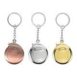 Happyyami 3pcs Small Tape Measure Bulk - Portable Mini Tape Measure Keychain - Metal Compact Tool - Small Retractable Ruler for Crafting Tailoring Metric/Inch