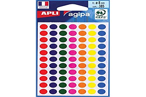 agipa 100624 Markierungspunkte, Durchmesser: 8 mm, rund, farbig Cover