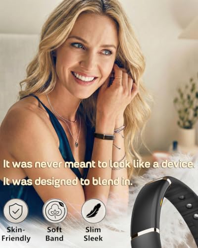 Image of FITVII Screenless Fitness Tracker for Women Men, Health and Fitness Wearable with 24 /7 Heart Rate, Blood Pressure and HRV Sleep Monitor, Subscription Free Activity Tracker for Android & iPhone