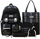 Conjunto de Mochila e Acessórios Kit de Mochila e Bolsas Luxuoso e Versátil - YODHE (Preto)