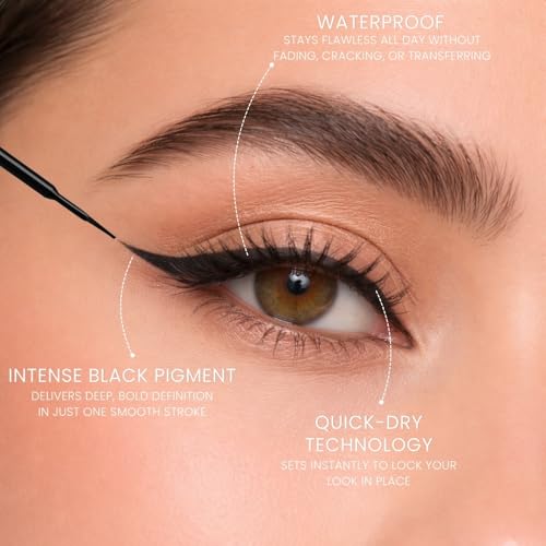 Image of Eyeliner - Brown, Waterproof Smudge proof Liquid liner | Long Lasting Eyeliner | One Stroke Application Liquid liner | Glossy Finish Eye Makeup with Quick-Dry Formula - 4ml