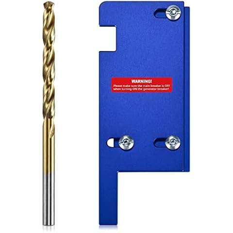 Generator Interlock for Square D Vertical 150 or 200 A mp Panels with 3 1/4 to 4 Inches Spacing, Blue Cover