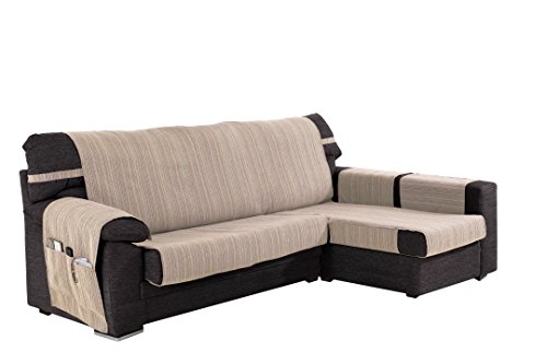 Martina Home Ribera Cubre Chaise Longue, Brazo Derecho, Tela, Crudo, 240 CM