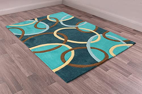 Image of Carpet Mahal Export Quality Handmade Tuffted Pure Woollen Carpet for Living Room Bedroom Size 8 x 11 feet (240X330 Cm) Color-Multi