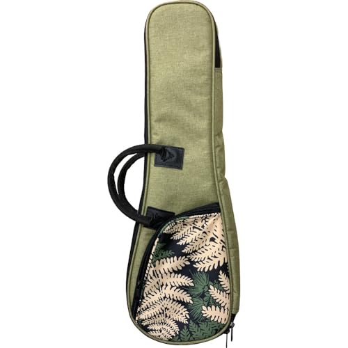 オルカス ウクレレ用ケース ハワイアンファブリック グリーン ORCAS Case Cute Hawaiian Fabric Soprano Ukulele (OUCU-1 HAP/GREEN ソプラノ)