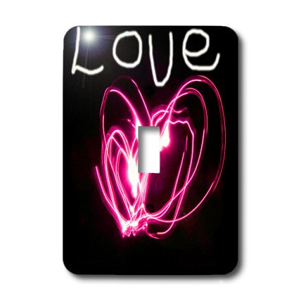 Interrupteur simple rose à motif coeur décoration murale lsp_64846_1
