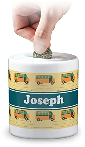 Personalized School Bus Coin Bank