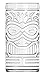 Topkapi Tiki Becher Okano – Tiki-Set Cocktailgläser Cocktailbecher für Mai Tai, Rum Cocktail, Tiki Bar Serie, H 15 cm, 490 ml, XL, 4 Stück