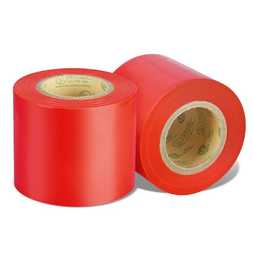 ZARBRE Electrical Tape Red, 2 in X 33FT, UL Approved Industrial Grade Waterproof High Temperature Electrical Tape, Multipurpose Insulating Wire Wrapping (2 Packs)