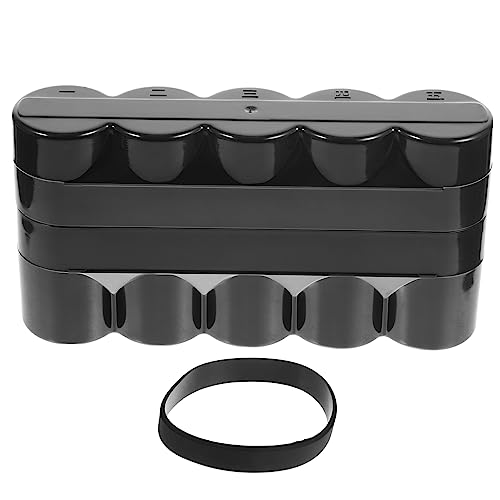 Estuche rígido para película 120 en plástico negro con banda de silicona