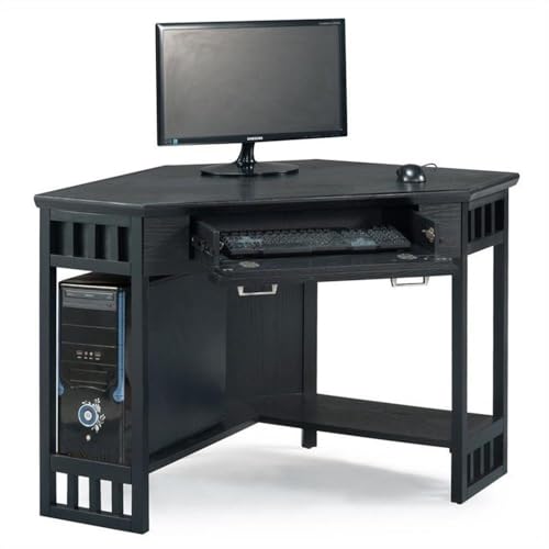 Image of Leick Home Reid Corner Desk, 48 inch, Black