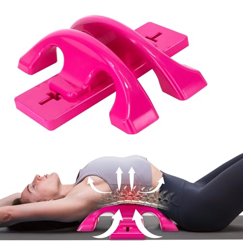 Image of Thrival Arch Back Stretcher - Psoas Muscle Release Tool App for Hip Flexor, Back, Glute, Iliacus, and Neck - Spine Decompressor, Trigger Point, and Myofascial Release - Pink
