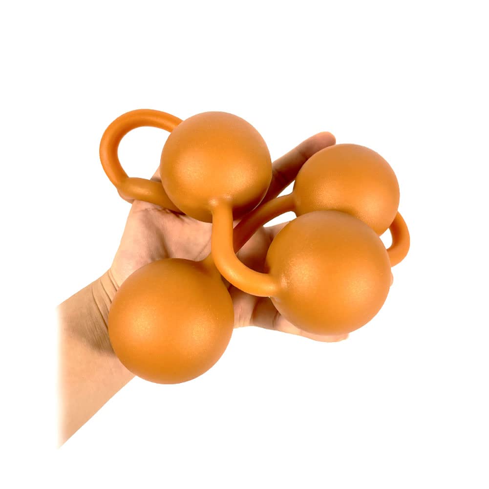 SXOVO Bolas Anales Sex Toýs Male Female - Dilatador Anal Enorme con 4 Bolas, Plug Anal con Anillo Tiro para Masturbación y Masaje Próstata, BDSM Juguetes Eróticos para Pareja Hombre Mujer Sexuales