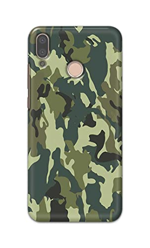 Image of Printed Hard Back Cover Case for Huawei P20 Lite | Huawei Nova 3e Back Cover (Green Army Camouflage) -1803