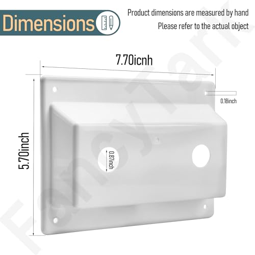 Image of RV Shower Faucet Bezel Stand Off Cover Plate - Durable ABS Bath Faucet Cover Replacement for Camper Trailer Motorhome, Prevents Leaking, Easy Installation (4 inch Hole Spacing)