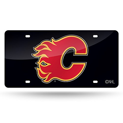 Rico Industries NHL Calgary Flames Laser Inlaid Metal License Plate Tag