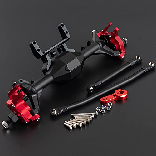 Cnc Machined Aluminum Integrated Front Rear Portal Axle Anodized For 1/10 Rc Crawler Car Axial Scx10 Ii Rgt 86100 Redcat Gen8 (Black) #TOP1