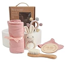 EERKEOD Baby Gift Set for Newborn New Baby Gift Set - Newborn Baby Essentials Baby Bath Set with Baby Blanket Baby Rattle - New Born Baby Girls Gift & Baby Boy Gifts for Baby Shower