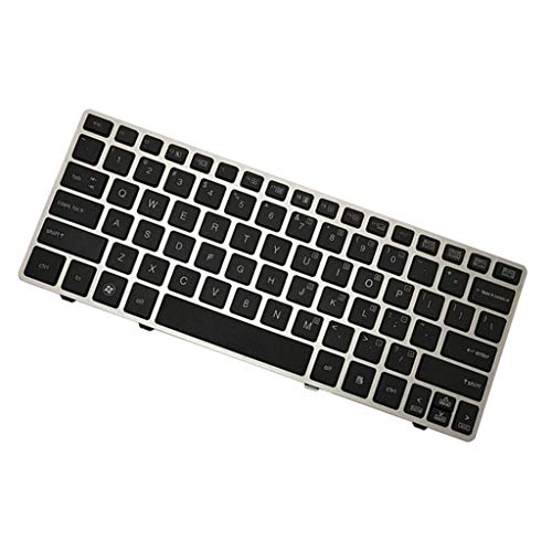 Kesoto Kit de teclado (layout dos EUA) de substituição compatível com HP Elitebook 2560, 2560p, 2570