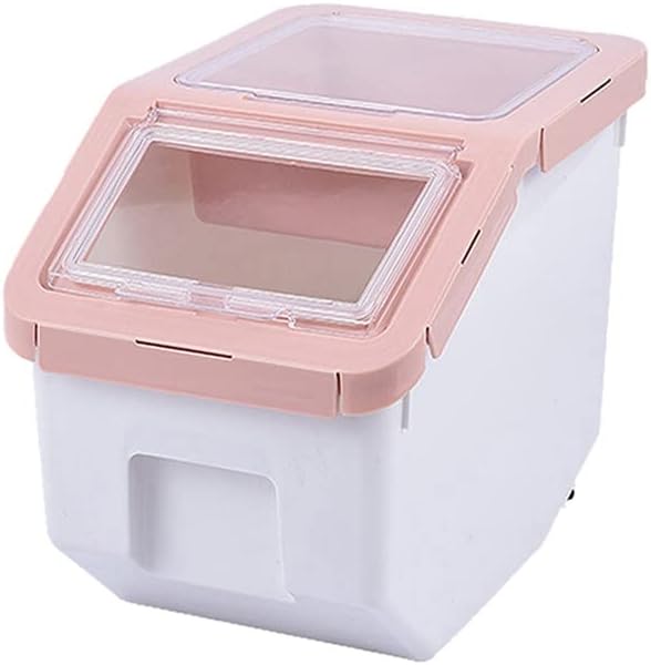 5kg Large Capacity Kitchen Food Storage Container Sealed Cereal Rice Storage Tank with Measuring Cup (B 35x26x23.5cm) (A 35x26x23.5cm)