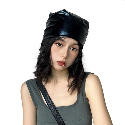 Leather Head Wrap Headscarf Vintage Headcover Turban Evening Party Music Festival Scarf for Women