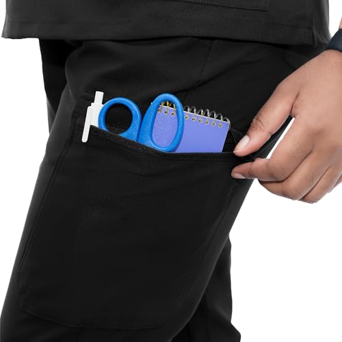 Uniforms World Ava Scrubs Set for Women — Classic fit Top & Slim Jogging Pants, Yoga Waistband, 9 Pockets, Anti-Wrinkle4