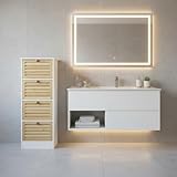 INDE MOBLEKIT | Mueble Bajo Lavabo con 4 Cajones 30×29.5×87 cm, Mueble Auxiliar para Almacenaje en Baño o Lavabo