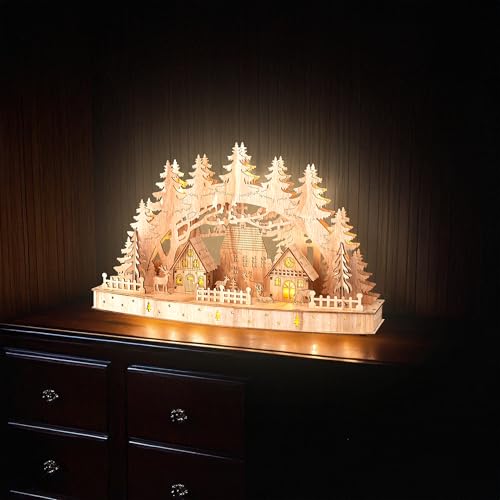 Éclairage décoratif de Noël en bois idée cadeau fêtes - 8