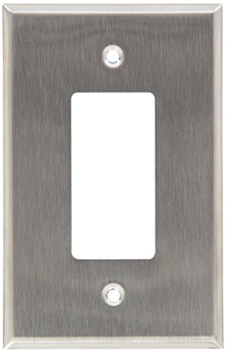 Morris 83740 Wall Plate, Oversize Decorative/GFCI, 1 Gang, 403 Stainless Steel