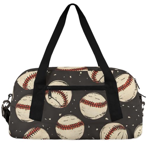 Baseball Patterns Kids Duffle Bag Boys Girls Small Sport Dance Gym Bag for Overnight Travel Weekender Carry On