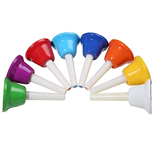 8 Note Hand Bells, Colorful Handbells Musical Instrument For Kids Adults School Church Wedding #TOP3