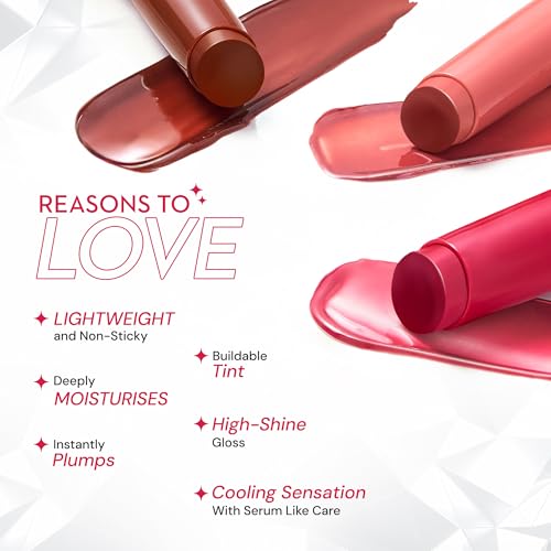 Image of SUGAR Cosmetics Glide Peptide Plumping Gloss Stick with Collagen & Ceramides | Instantly Pumps | 2.7g - 06 Rose Rumbling
