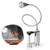 Jhua Grill Lights for Outdoor Grill BBQ Light 12 LED Super Bright Grill Light Battery Operated, 24" 360° Flexible Neck, Clip On Outdoor Barbecue Lamp with Magnet, for Barbecue Grilling Table Workbench