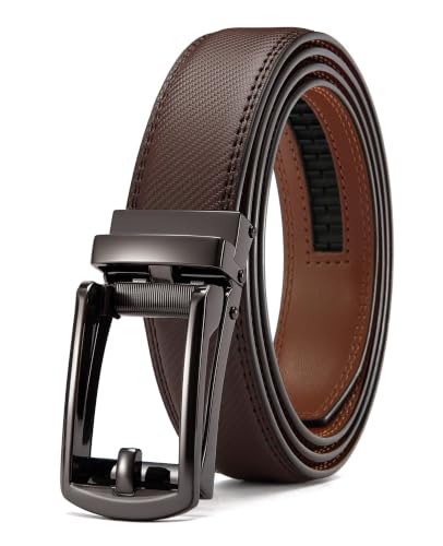 Image of CHAOREN Mens Dress Belt - 1 1 /4 inch Leather Ratchet Belt Comfort Click