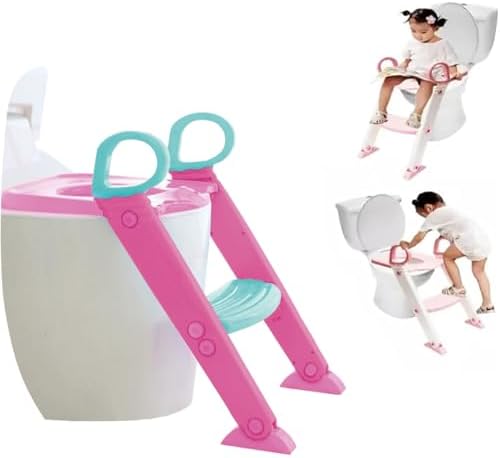 Redutor Assento Sanitário Infantil Escadinha Baby Style Rosa
