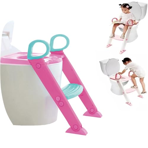Redutor Assento Sanitário Infantil Escadinha Baby Style Rosa