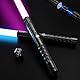 Laserschwert Kinder,RGB 15 Farben 2 in 1 Metallgriff Lichtschwert,Duell Lightsaber mit 4 Modi,USB-C Wiederaufladbar FX-Lichtschwerter für Kinder und Erwachsene, Halloween Cosplay (Schwarz 2pc)