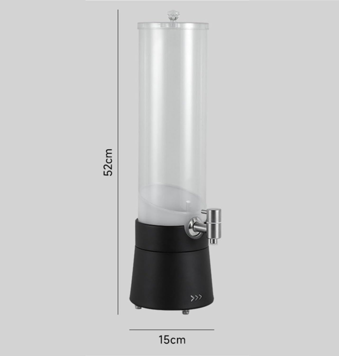 Servidor de zumos 3L para Fiestas, dispensador de Bebidas con luz LED de sobremesa, Bar y Eventos., Negro, 15x52cm