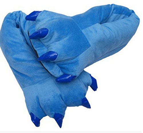 Adult Cute Plush Animal Paw Slippers Fuzzy Warm House Shoes2