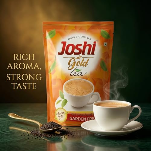 Image of Joshi Gold Tea Assam CTC Dust | Strong Aroma & Rich Taste | Garden Fresh Black Tea for Kadak Chai (1 kg)